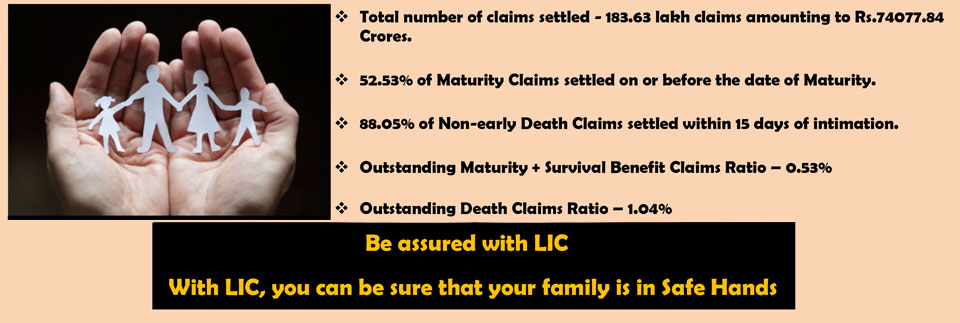 LIC claim settlement performance 2012-13