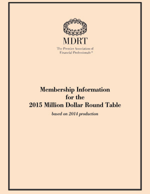 Membership Information for the 2015 Million Dollar Round Table