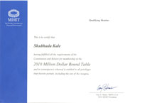 MDRT 2010 Certificate