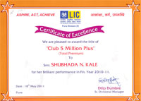 Certificate of Excellence 2010-11